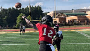 Prentice "Air" Noland Quarterback Fairburn (Ga.) Langston Huges - photo from 2022 spring practice